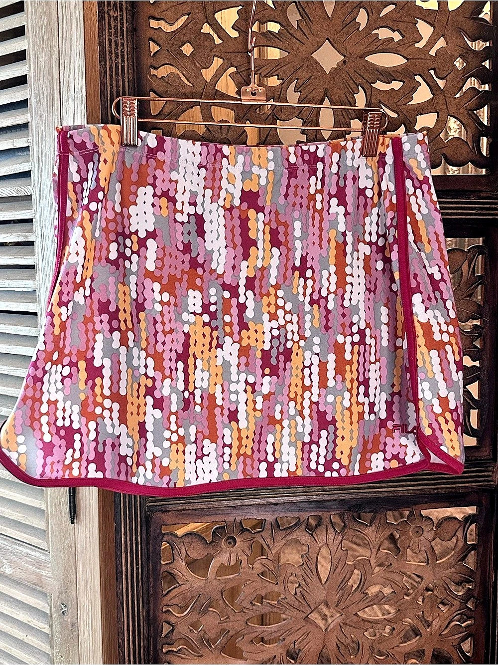 FILA Abstract Dots Multicolor Pull On Skirt.